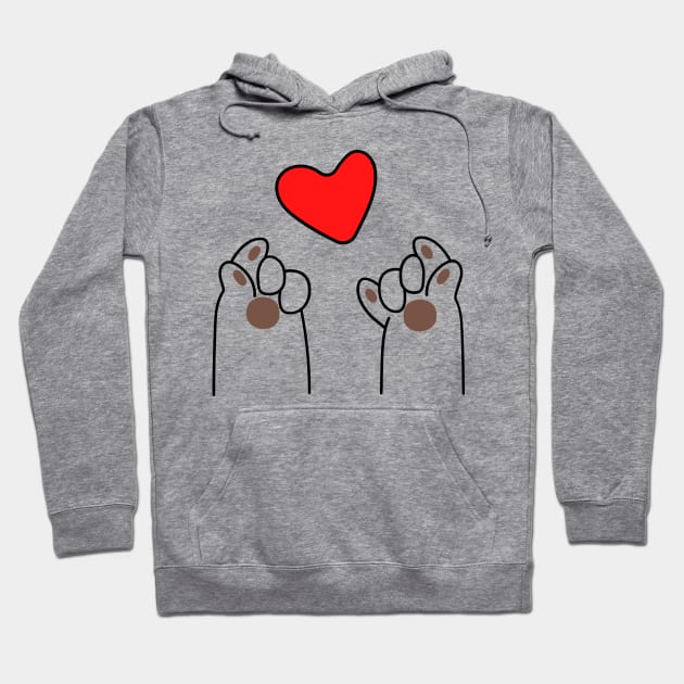 Cat Flipping Off Hoodie by HobbyAndArt